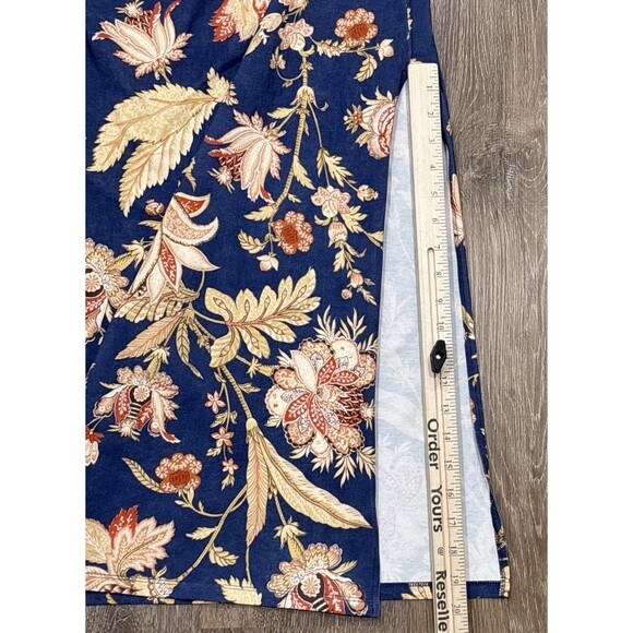 Sezane Pippa Dress Large Floral Maxi Organic Cotton Blue Never Ending Summer - Picture 8 of 15